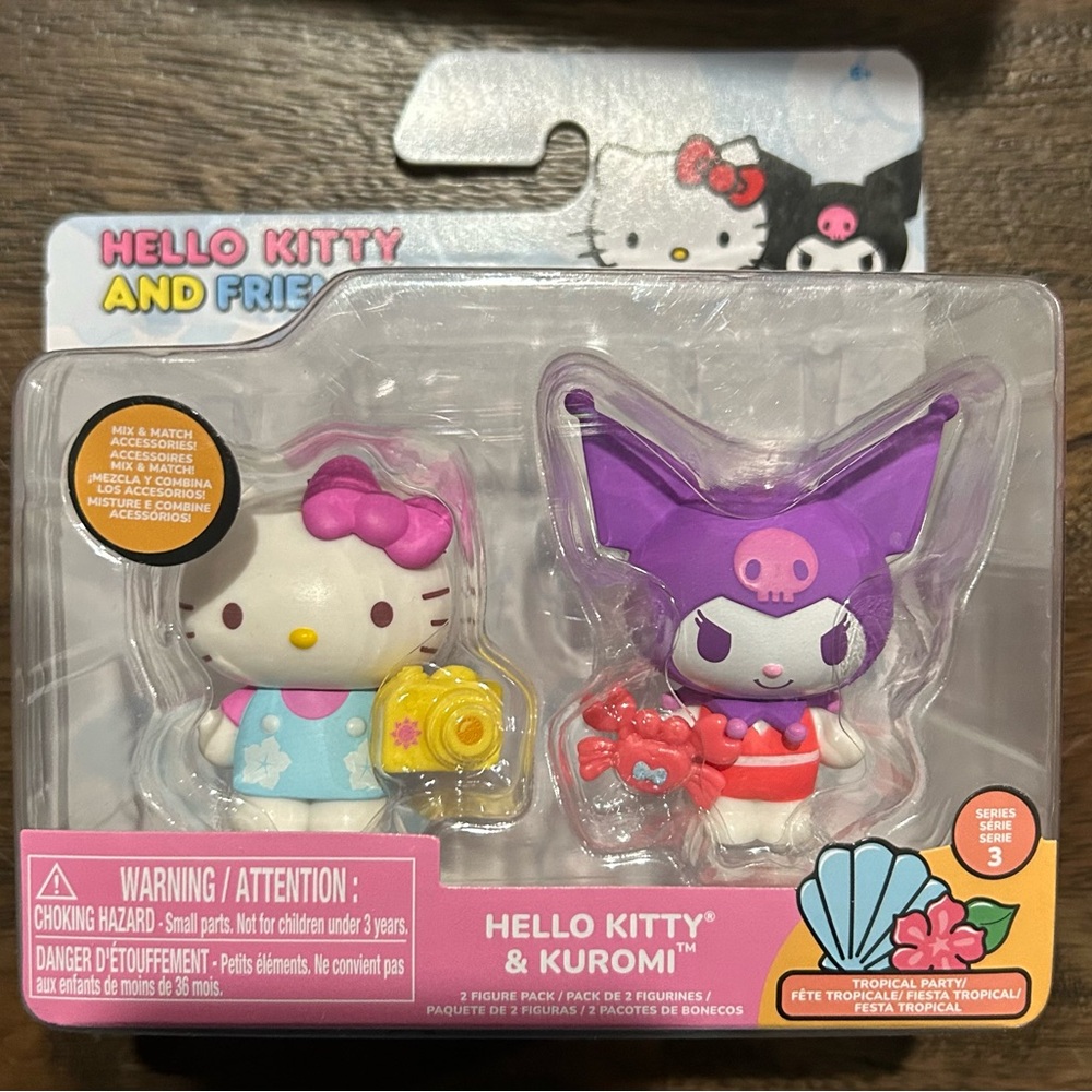 Hello Kitty & Kuromi Tropical Party Figures NWT